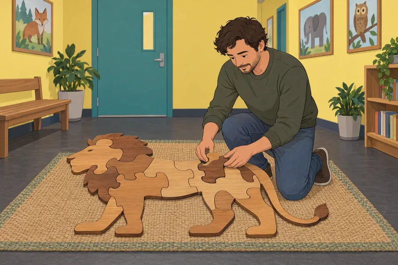 What Animal Am assembling an animal puzzle.