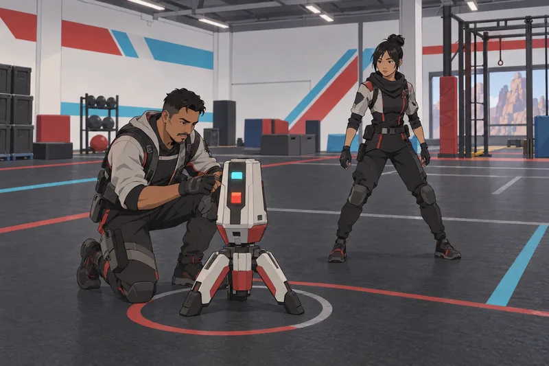 What Apex Legend: a scout checks the beacon.