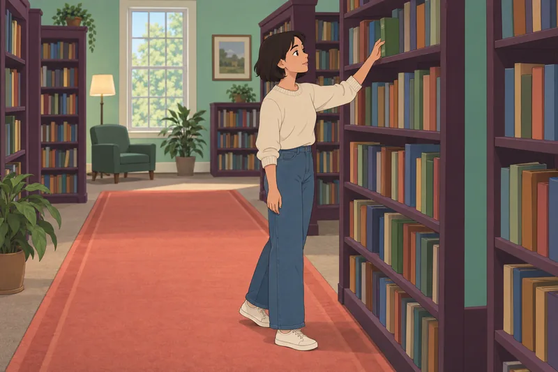What Book Am: a reader chooses a novel.