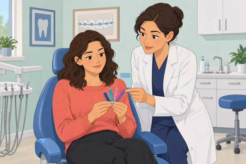 What Braces Color helps this patient choose.