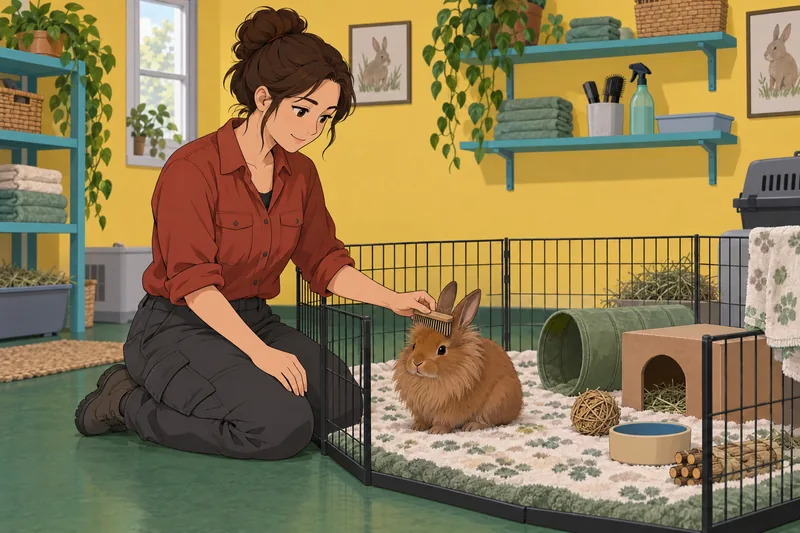 What Breed Is a maned rabbit indoors.