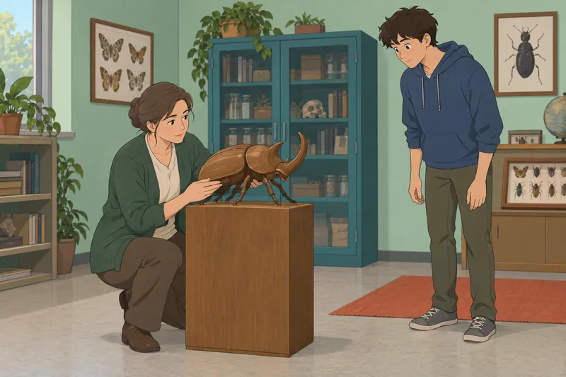 What Bug Am observes a wooden beetle.