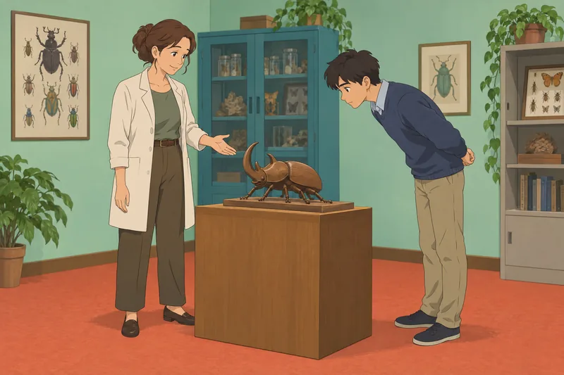 ¿Qué insecto soy? Observa un escarabajo en clase.