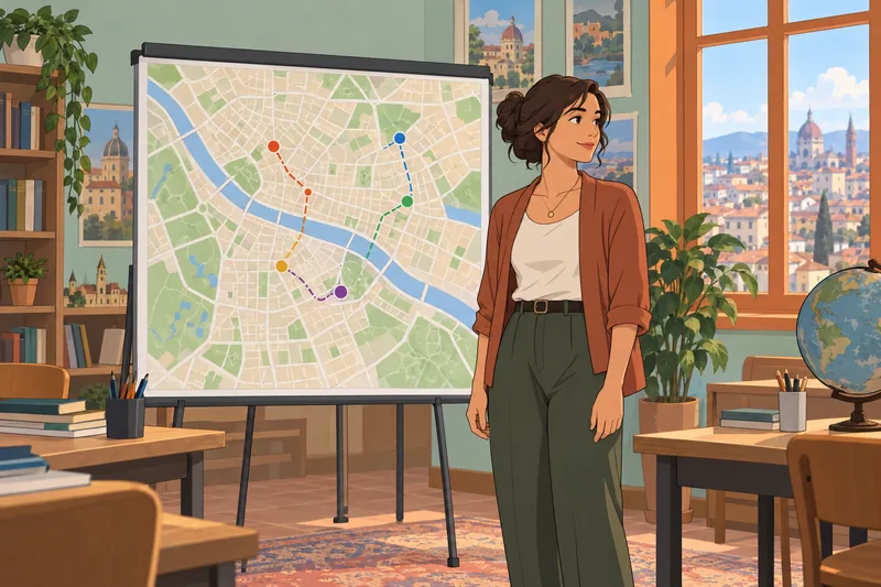 Quiz ¿Qué ciudad explora un mapa urbano.