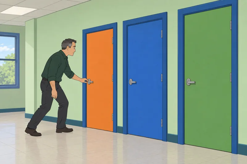 What Color Am appears beside painted doors.