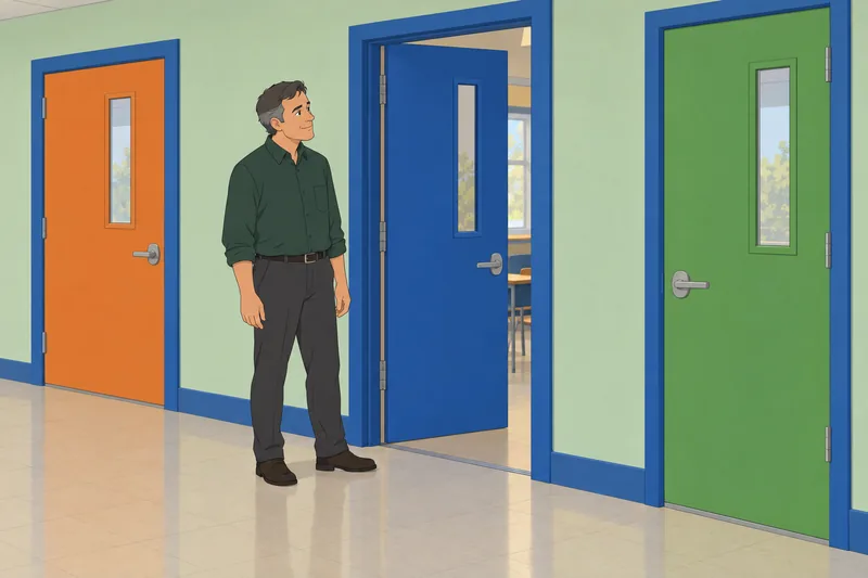 ¿Qué color soy? Muestra puertas pintadas.