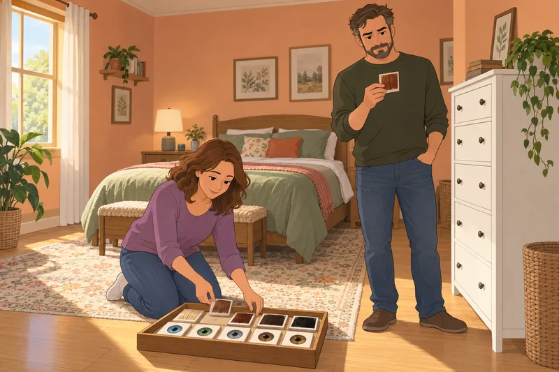 cuestionario ¿Qué color: muestras familiares ordenadas.
