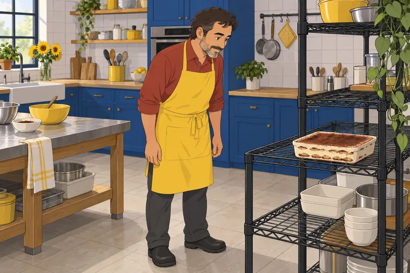 Quiz ¿Qué postre: un repostero revisa el tiramisú.
