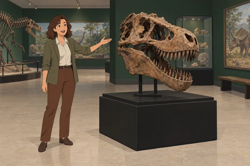 What Dinosaur Am quiz in a museum.