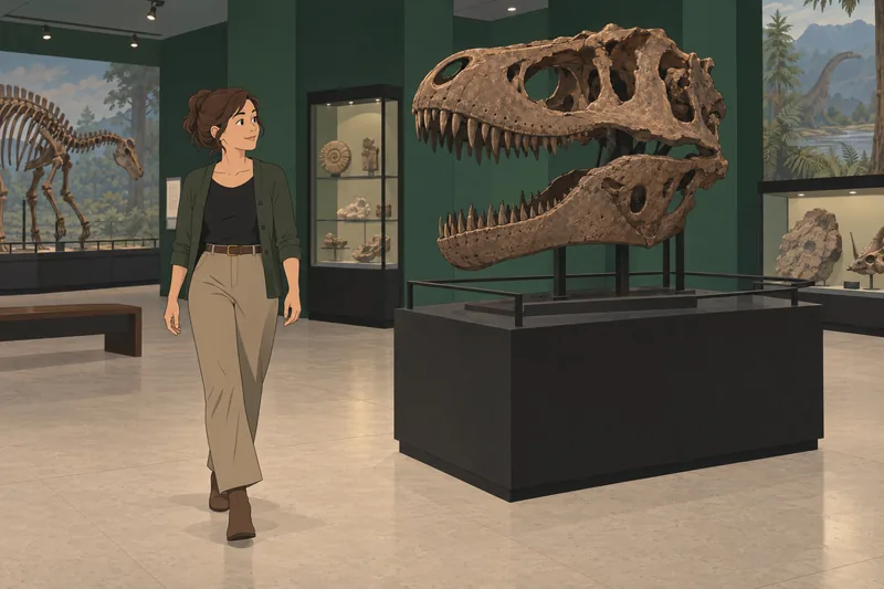 Test ¿Qué dinosaurio soy? en un museo.