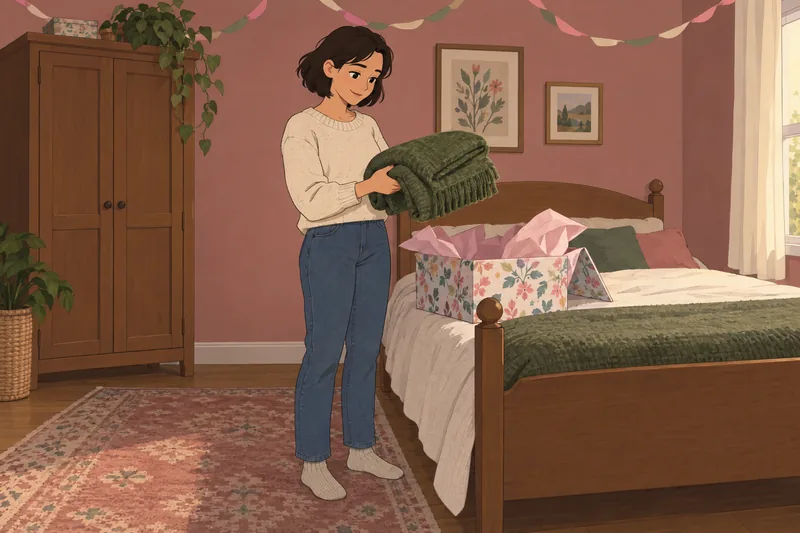 What Do I: a birthday blanket brings comfort.