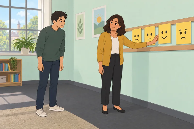 What Emoji Am: visitor chooses an emoji card.