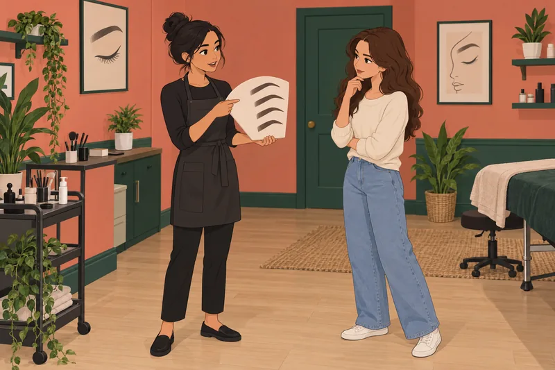 What Eyebrow Shape guides a brow consultation.
