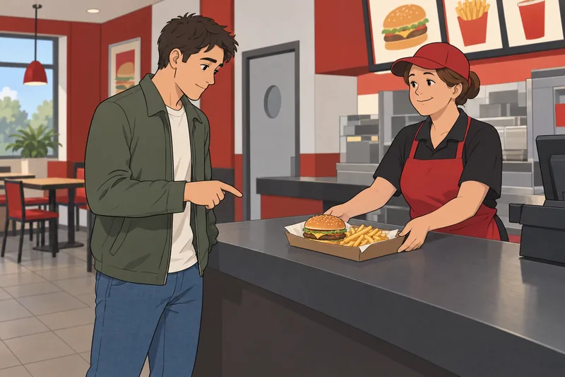 What Fast Food shows a burger choice.