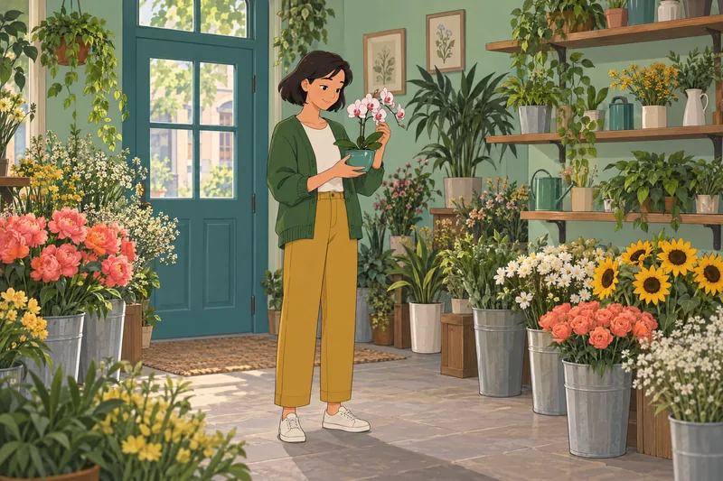 What Flower Am shows an orchid choice.