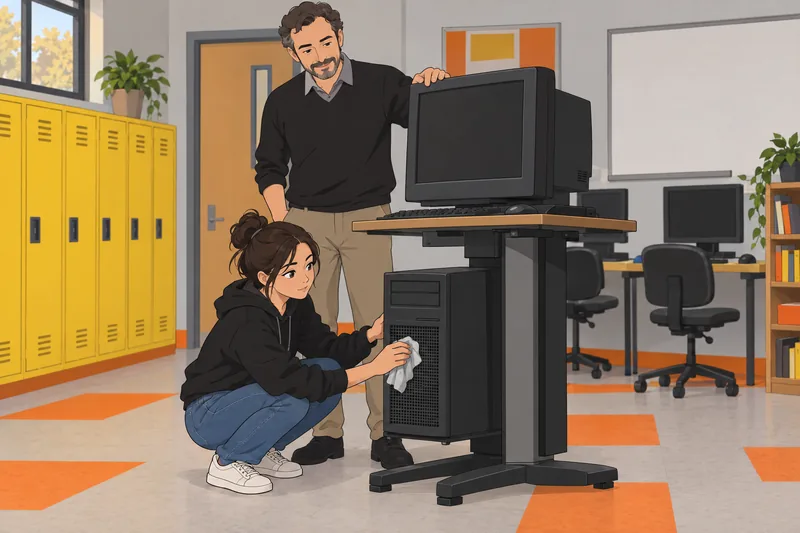 What Generation Am — a student checks a desktop.