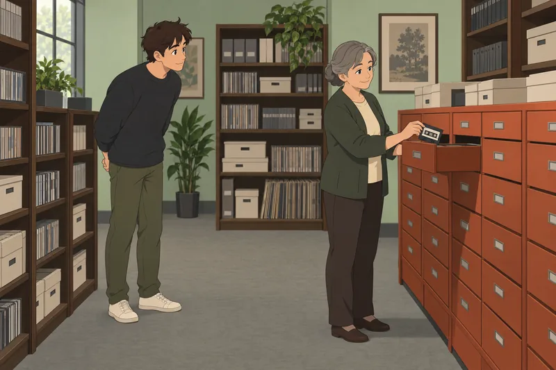 What Generation Am — an archivist files a cassette.