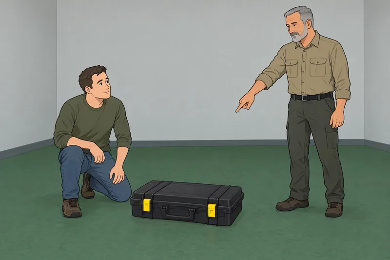 ¿Qué arma de muestra un estuche asegurado.