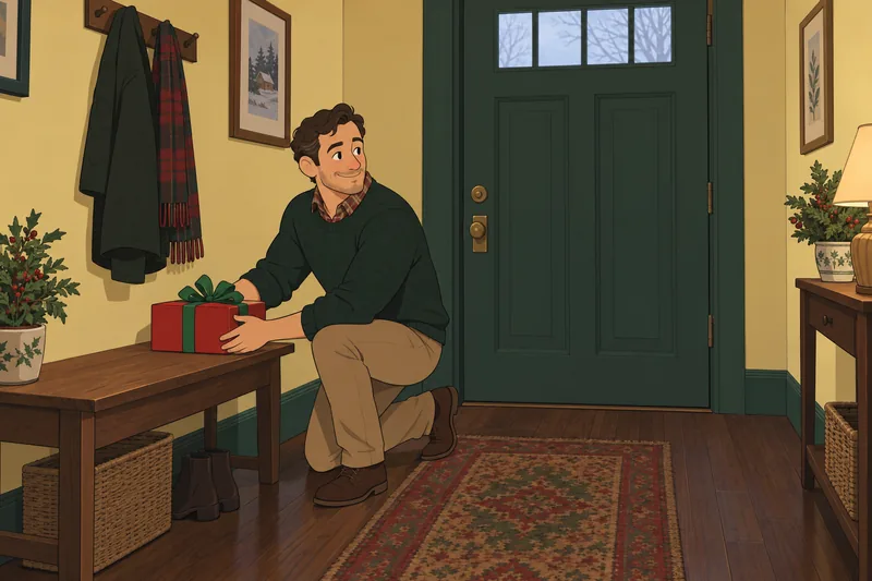What Holiday Am shows a carefully wrapped gift.