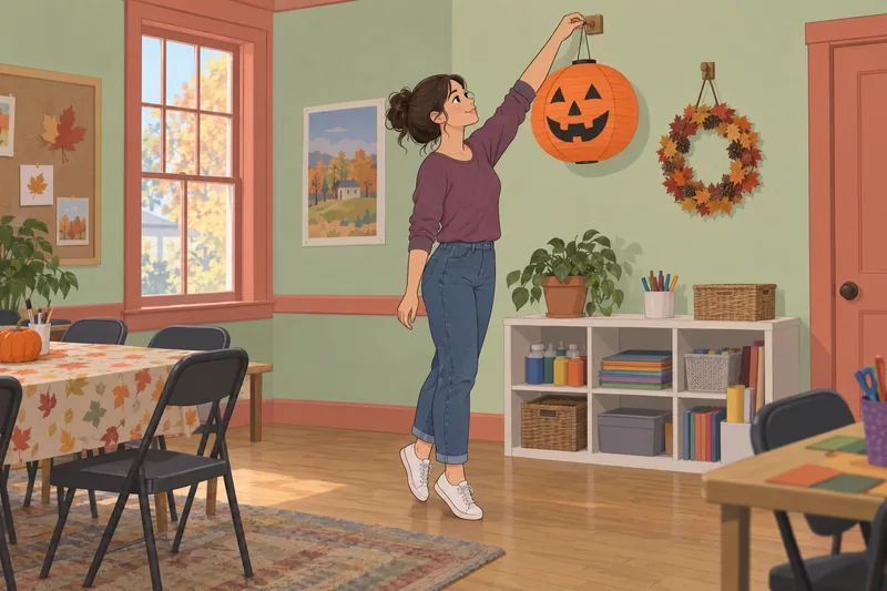 What Holiday Am shows a paper-pumpkin ritual.