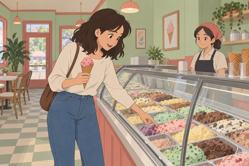 What Ice Cream captures her freezer choice.