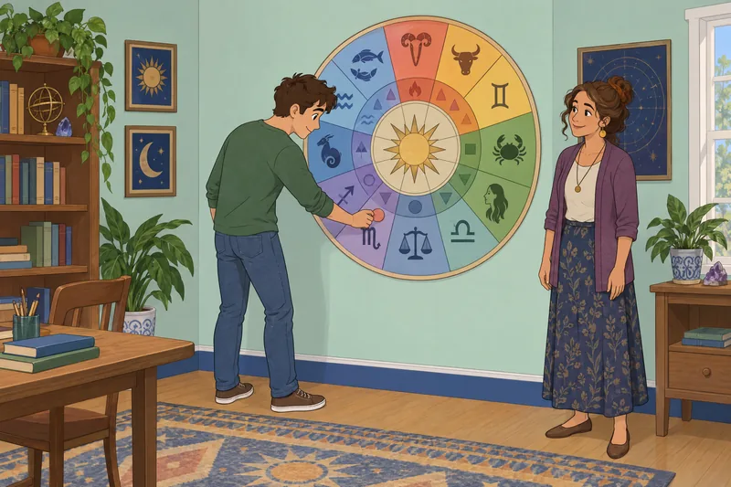 El cuestionario ¿Cuál es usa un círculo zodiacal.