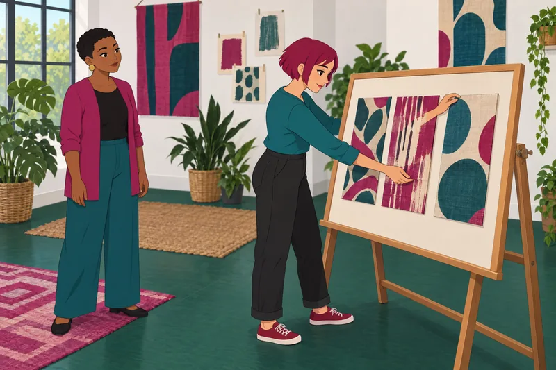 What Is My: An artist studies distinctive fabric.