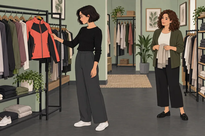 What Is My: The shopper compares active styling.