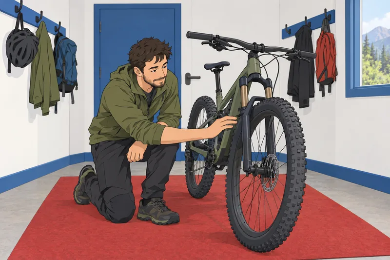 What Kind of Bike shows a trail setup.