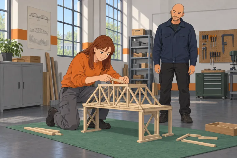 What Kind of student tests a model bridge.