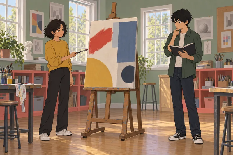 What Kind of teen paints with a classmate.