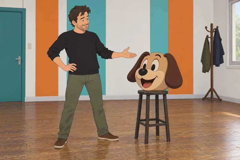 Quiz ¿Qué personaje acompaña un ensayo cómico.