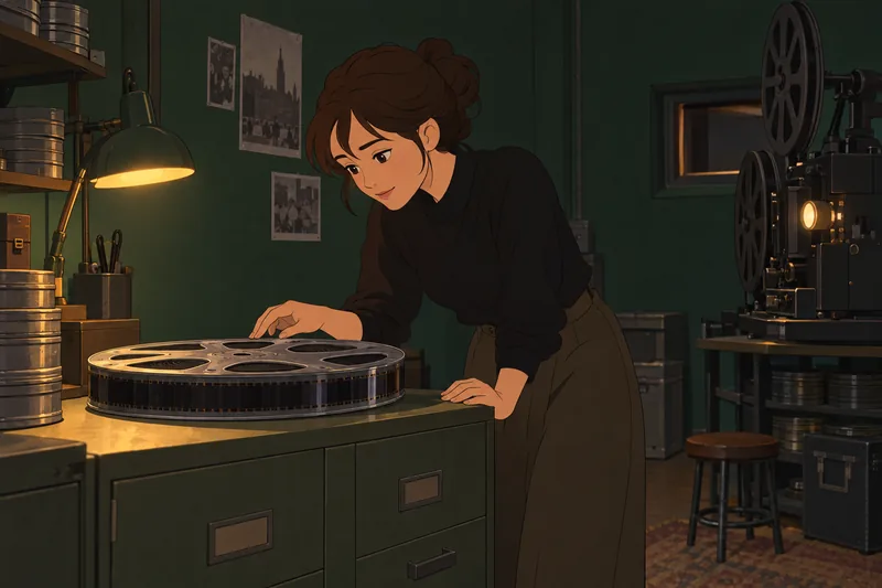 Quiz ¿Qué película: una curadora examina un carrete.