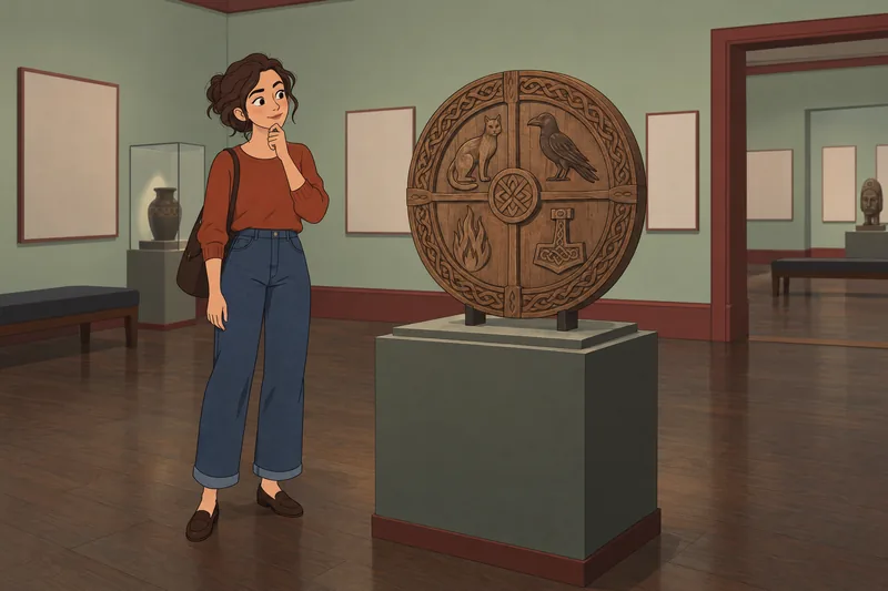 A visitor considers What Norse God.