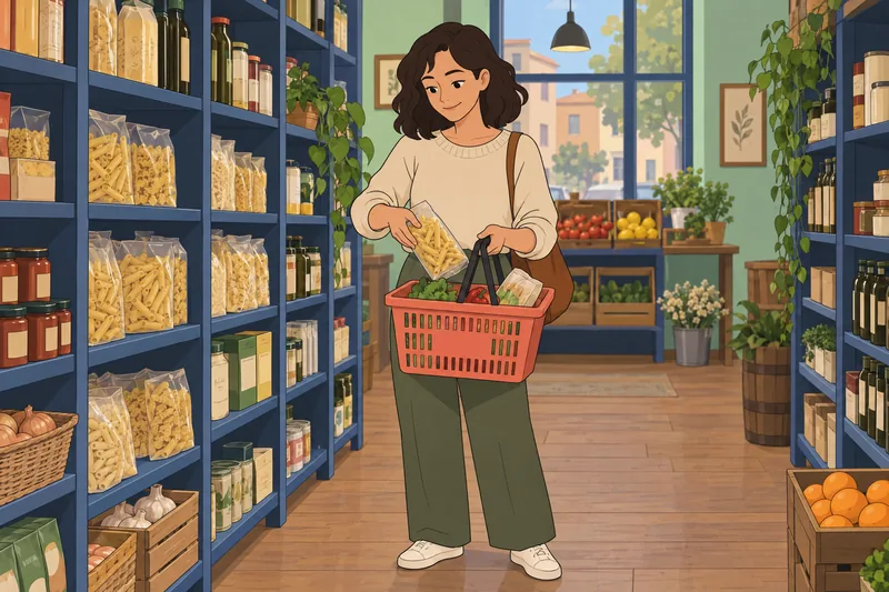 ¿Qué tipo de pasta?: una clienta compara.