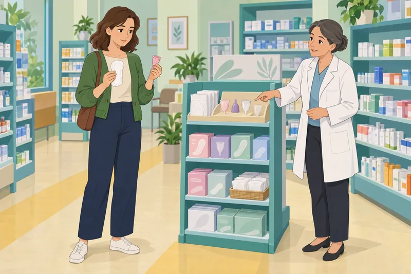 What Period Product choices are displayed.