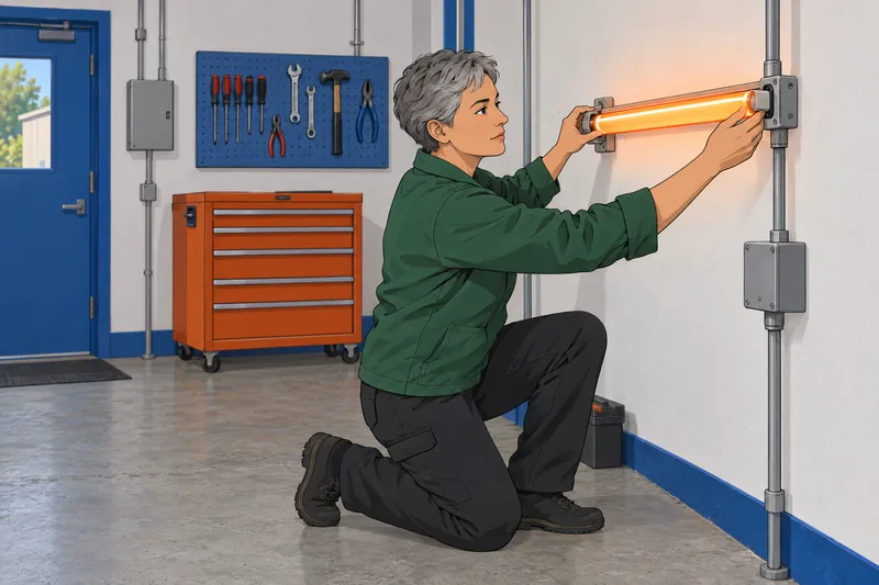 What Periodic Element glows beside a technician.