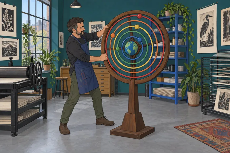 What Planet Are — turning a planetary wheel.