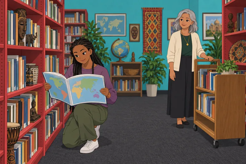 What Race Am cultural familiarity in a library.