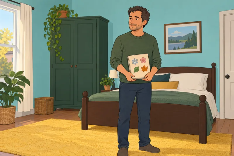 ¿Qué estación soy? Un cuaderno con cuatro símbolos.