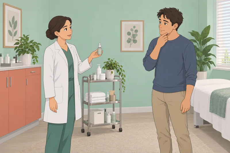 What Serum Should: clinician checks a serum bottle.