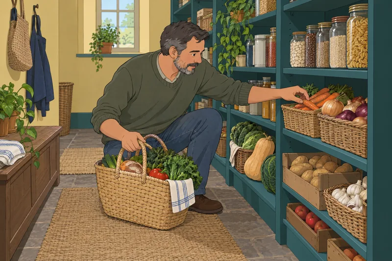 What Should I find in the pantry basket?