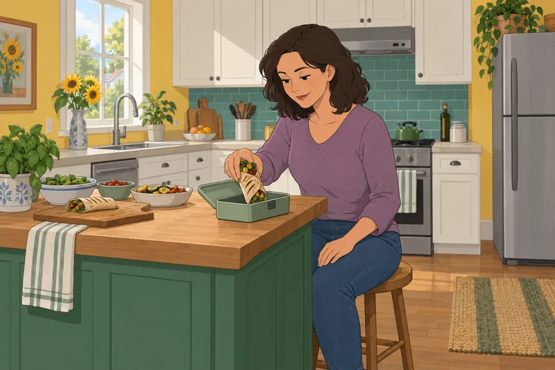 What Should I: packing lunch at home.