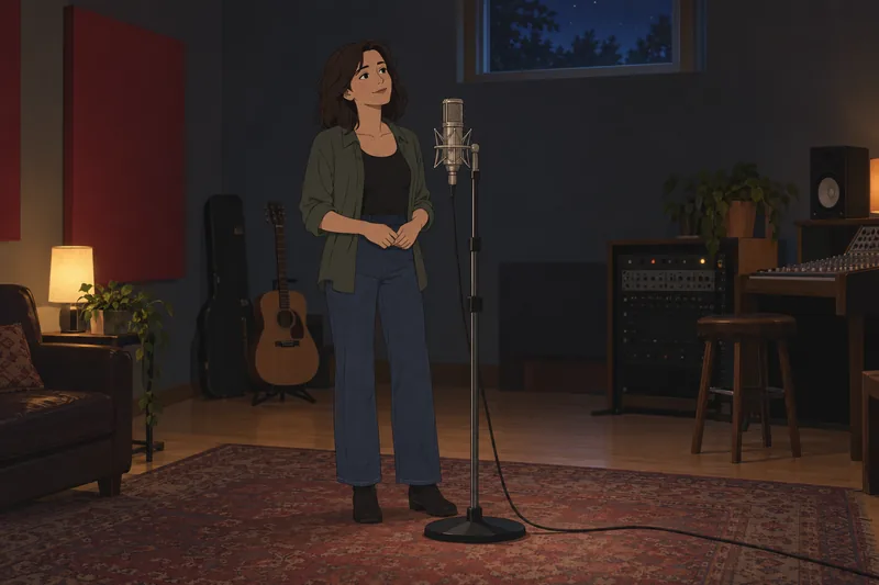cuestionario ¿Sobre qué? muestra a un cantante.