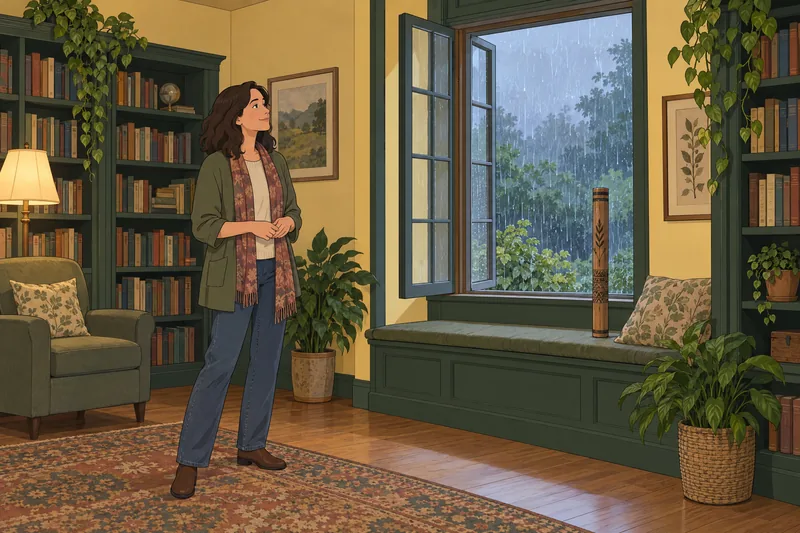 cuestionario ¿Qué sonido: visitante oye la lluvia.