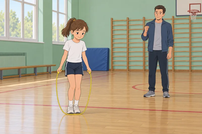 cuestionario ¿Qué deporte: niña salta una cuerda.
