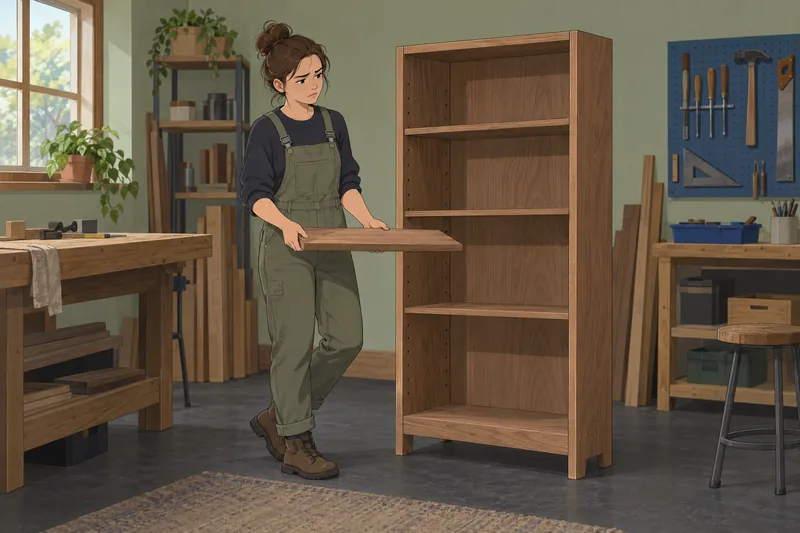 What the F shows an unfinished shelf.