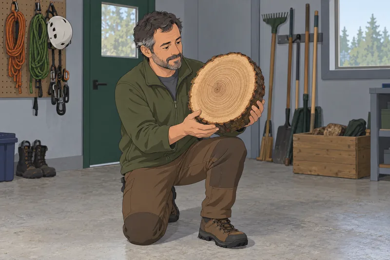What Tree Am examines a tree-ring slice.