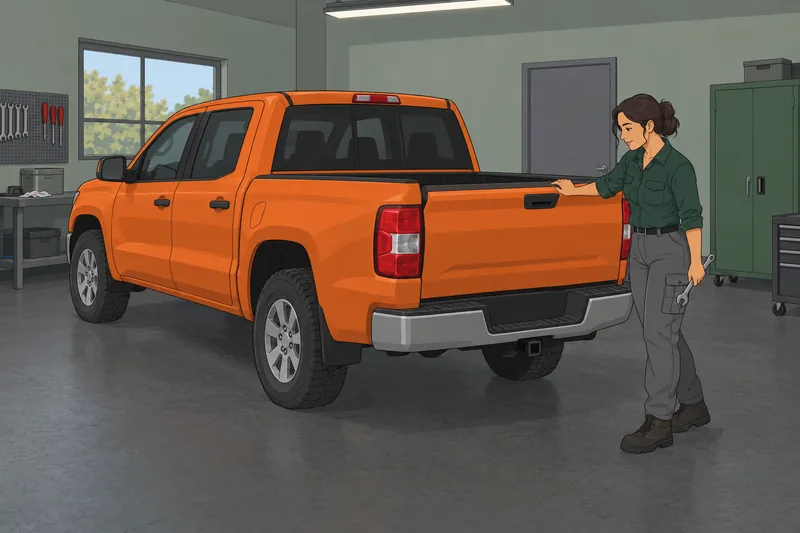 Quiz ¿Qué camioneta: una mecánica revisa una pickup.