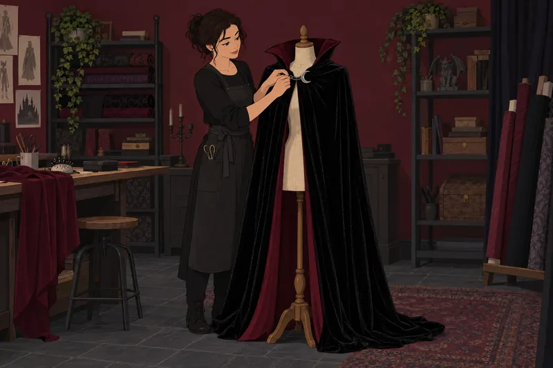 What Type of cape fits this costume workshop?
